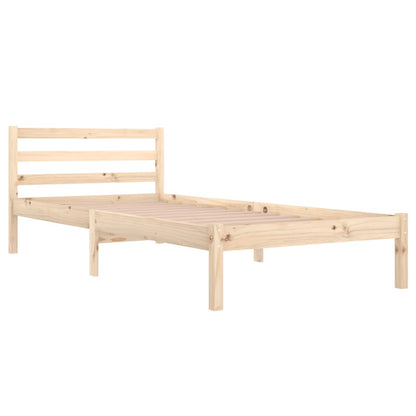 Solid Pine Wood Bed Frame 90x200cm - No Mattress Included