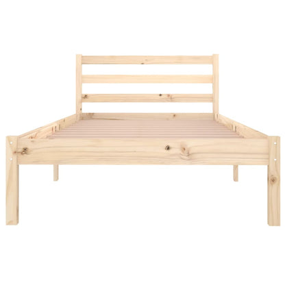 Solid Pine Wood Bed Frame 90x200cm - No Mattress Included