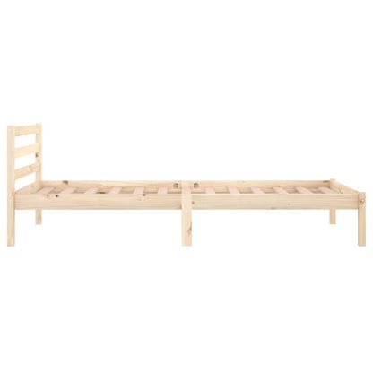 Solid Pine Wood Bed Frame 90x200cm - No Mattress Included