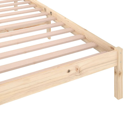 Solid Pine Wood Bed Frame 90x200cm - No Mattress Included