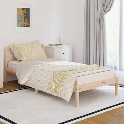 Solid Pine Wood Bed Frame 90x200cm - No Mattress Included