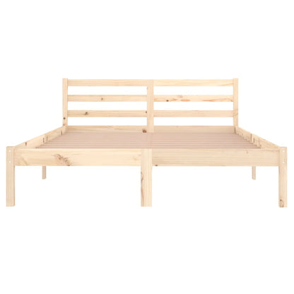 Solid Wood Pine Bed Frame 140x200cm - No Mattress Included