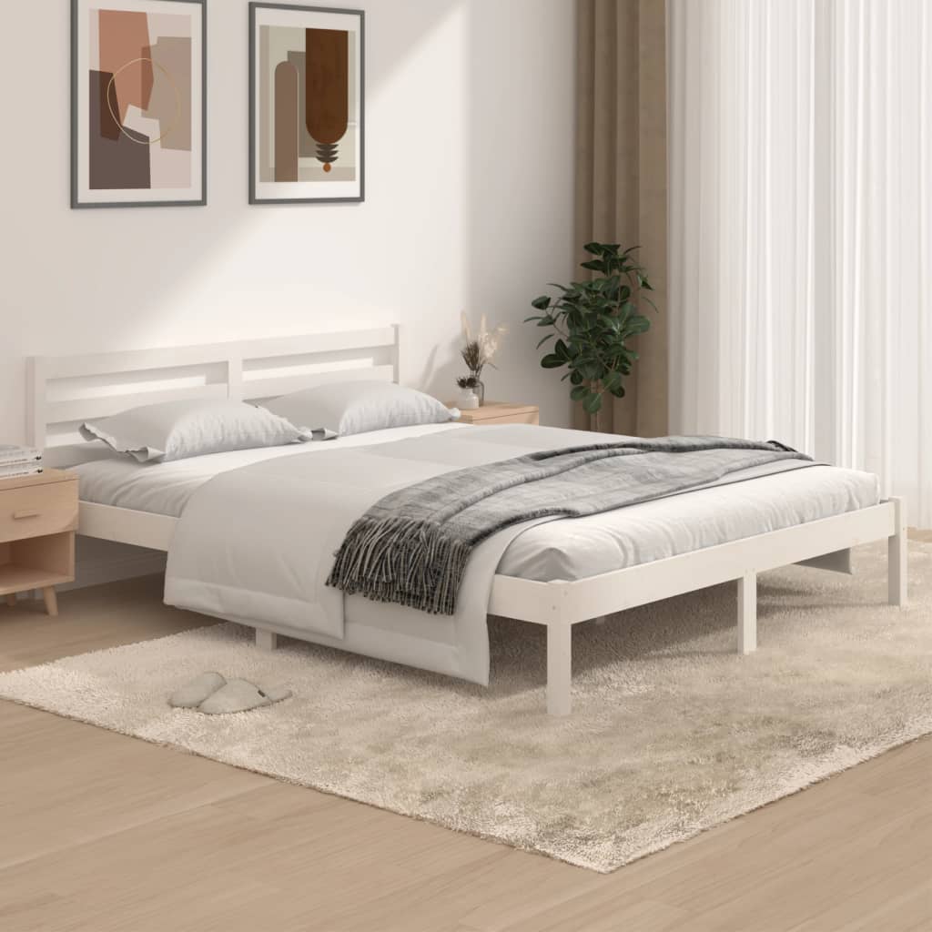 White King Size Bed Frame 150x200cm - Stylish & Durable Design