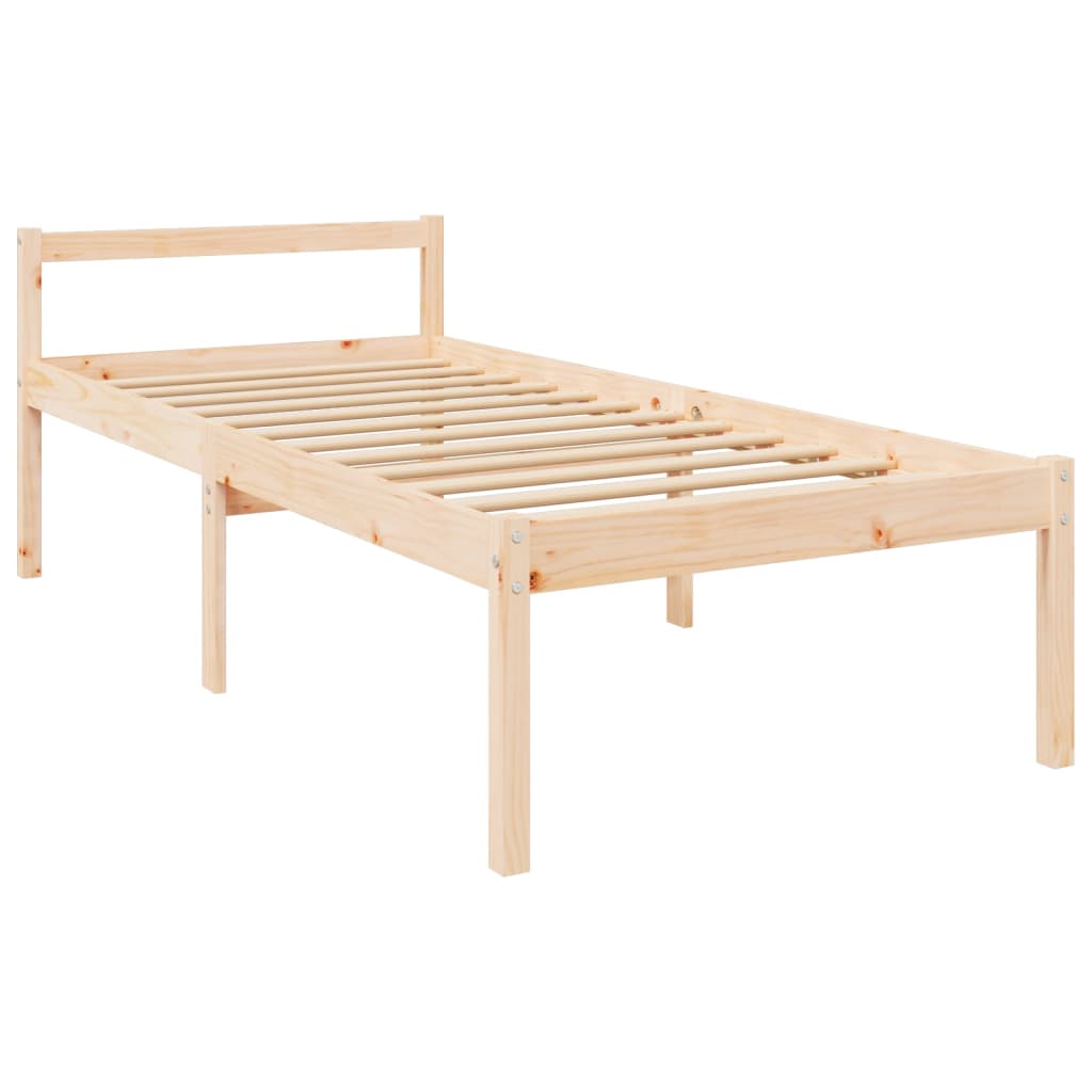Solid Pine Senior Bed Frame, 100x200cm, No Mattress Included