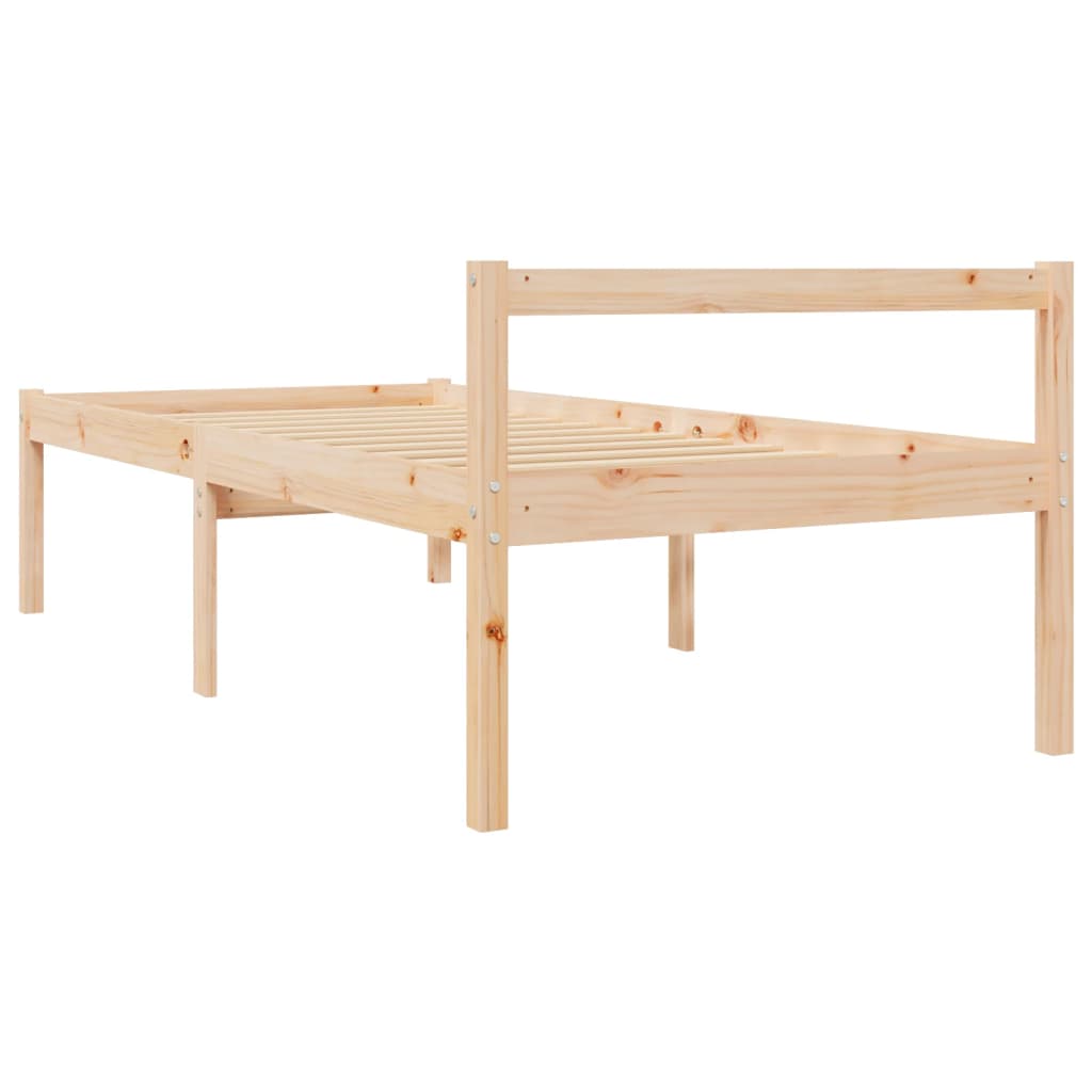 Solid Pine Senior Bed Frame, 100x200cm, No Mattress Included