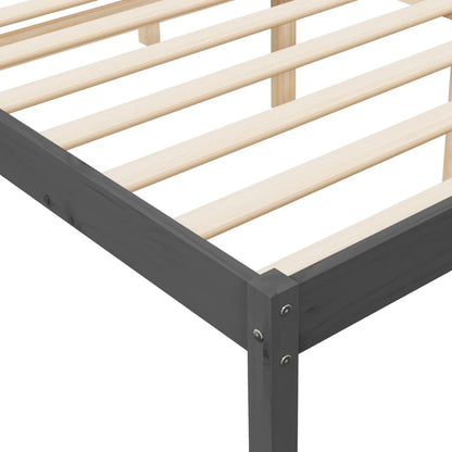 Stylish Grey Wood King Size Senior Bed Frame 150x200cm