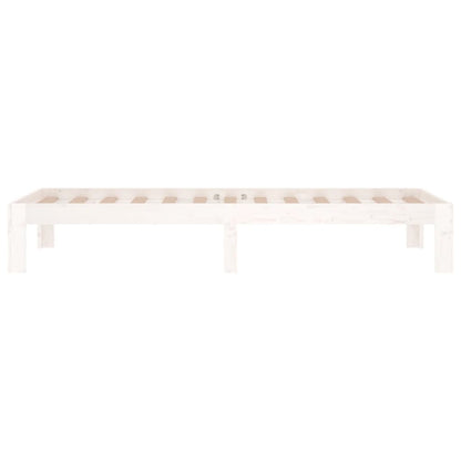 White Wooden Small Single Bed Frame 75x190cm (Mattress Not Included)