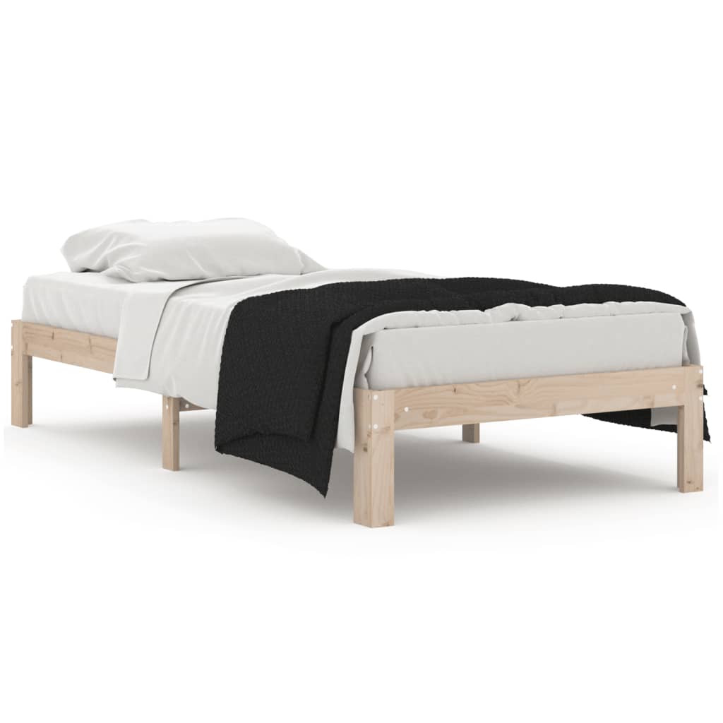 Solid Oak Bed Frame 90x190cm Single - No Mattress Included