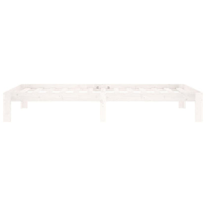 White Solid Wood Pine Bed Frame 100x200cm - No Mattress Included