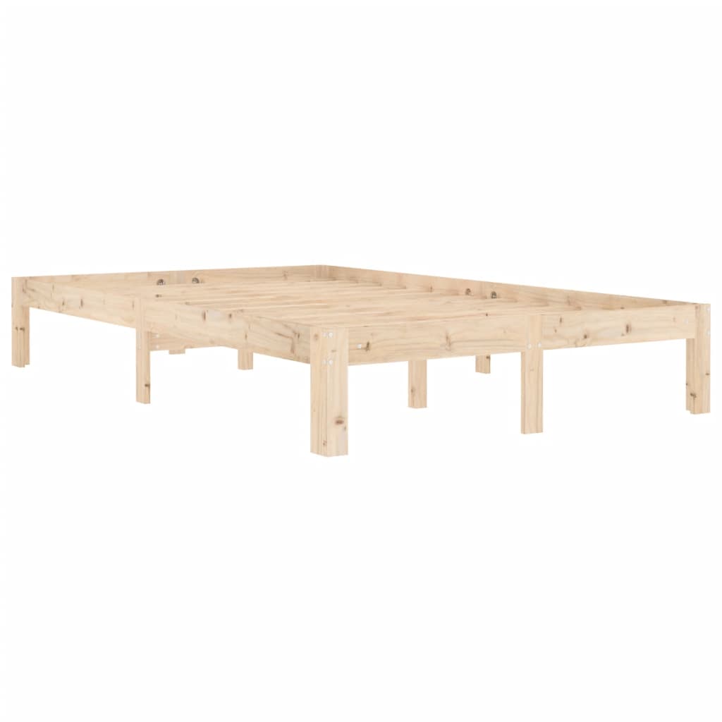 Solid Pine Wood Bed Frame 120x200cm - No Mattress Included
