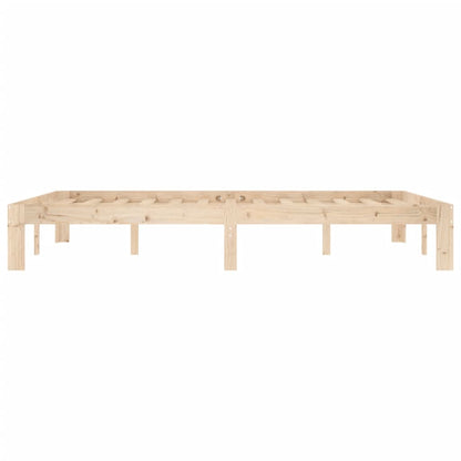 Solid Pine Wood Bed Frame - No Mattress, 140x200cm, Natural Finish