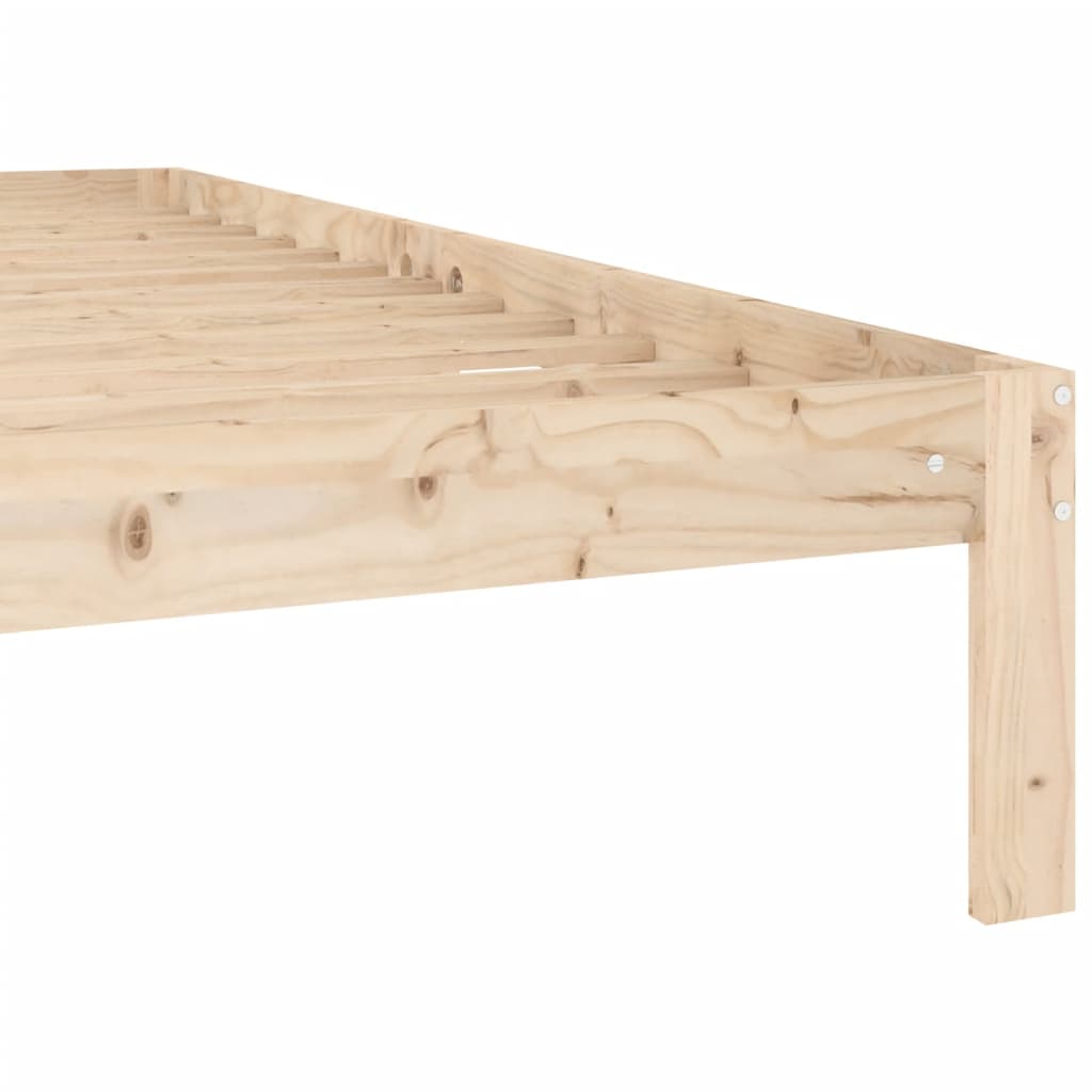 Solid Wood Pine Bed Frame 160x200cm - No Mattress Included