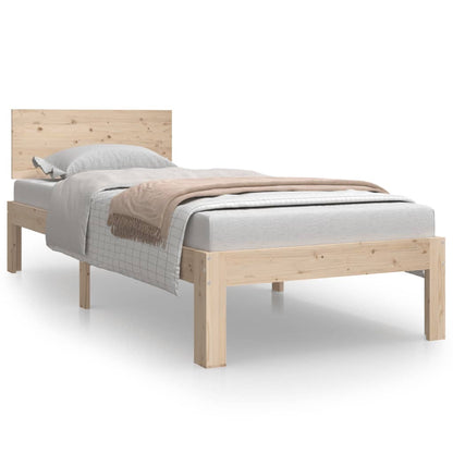 Wooden Small Single Bed Frame 75x190cm - No Mattress Included