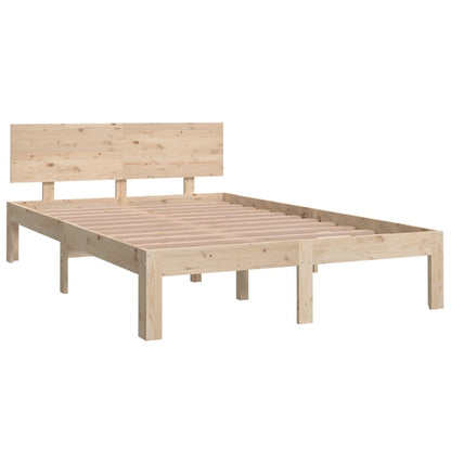 Sleek Oak Bed Frame 120x190cm – Small Double Without Mattress