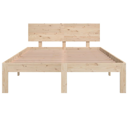 Sleek Oak Bed Frame 120x190cm – Small Double Without Mattress