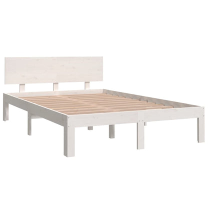 White Metal Bed Frame 120x190cm - Small Double Without Mattress