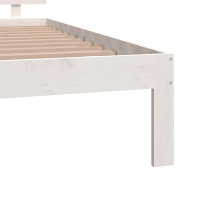 White Metal Bed Frame 120x190cm - Small Double Without Mattress