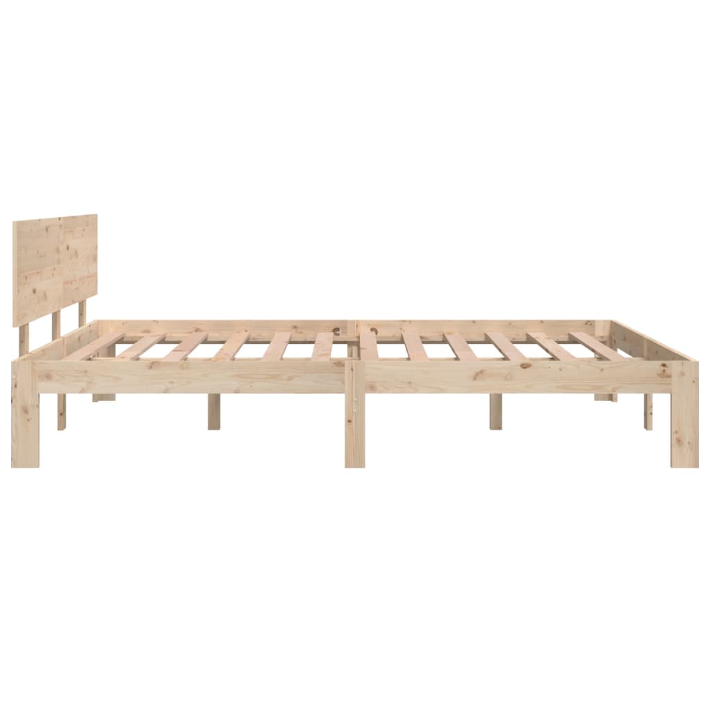 Solid Pine Wood Bed Frame 140x190cm - No Mattress Included