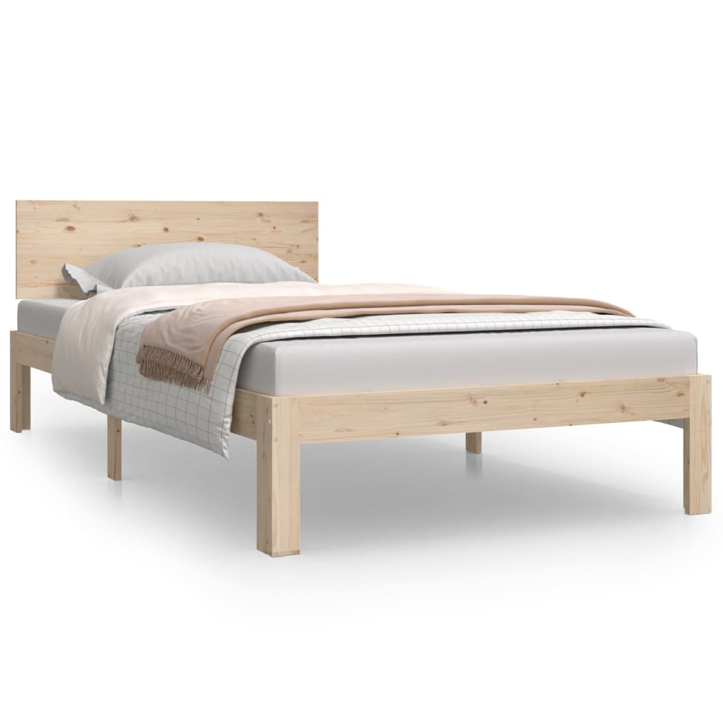 Solid Pine Wood Bed Frame 100x200cm - No Mattress Included