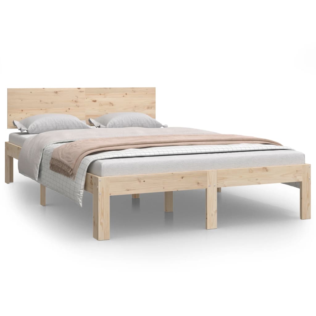 Solid Pine Wood Bed Frame 120x200cm - No Mattress Included