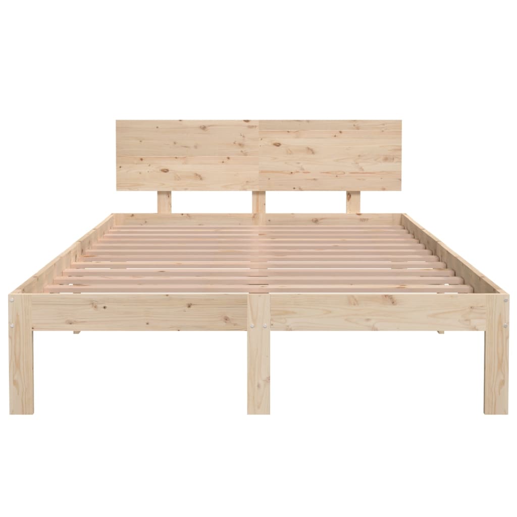 Solid Pine Wood Bed Frame 120x200cm - No Mattress Included