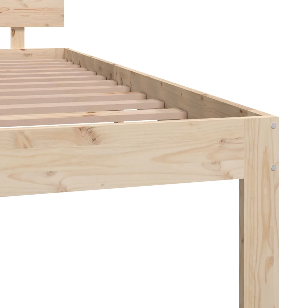 Solid Pine Wood Bed Frame 120x200cm - No Mattress Included