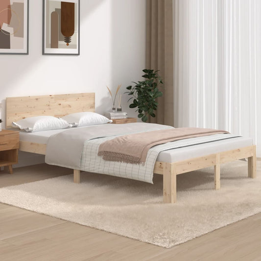 Solid Pine Wood Bed Frame 120x200cm - No Mattress Included