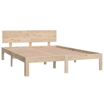 Solid Pine Wood Bed Frame 140x200cm - Mattress Not Included