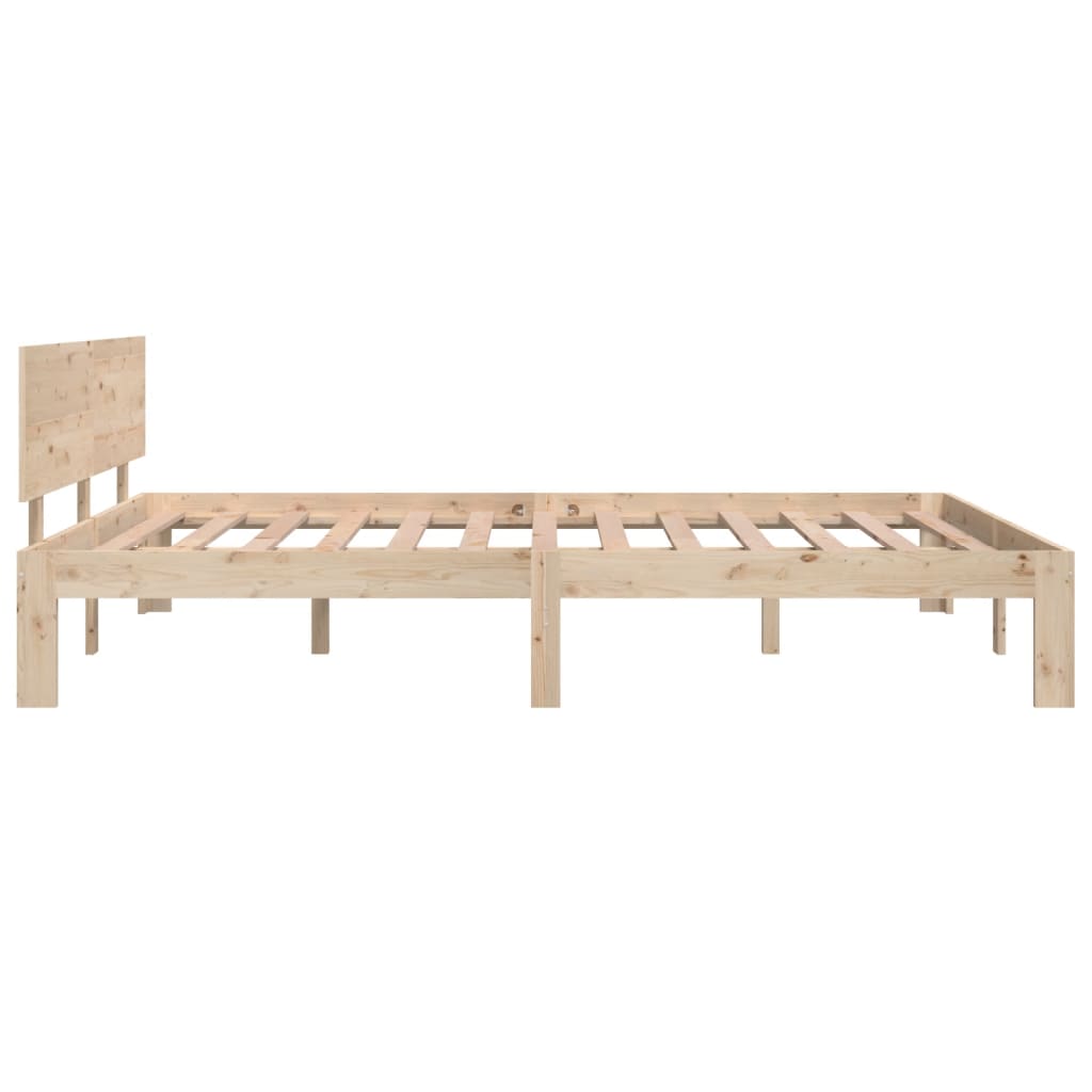 Solid Pine Wood Bed Frame 140x200cm - Mattress Not Included