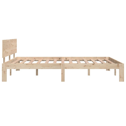 Solid Pine Wood Bed Frame 140x200cm - Mattress Not Included