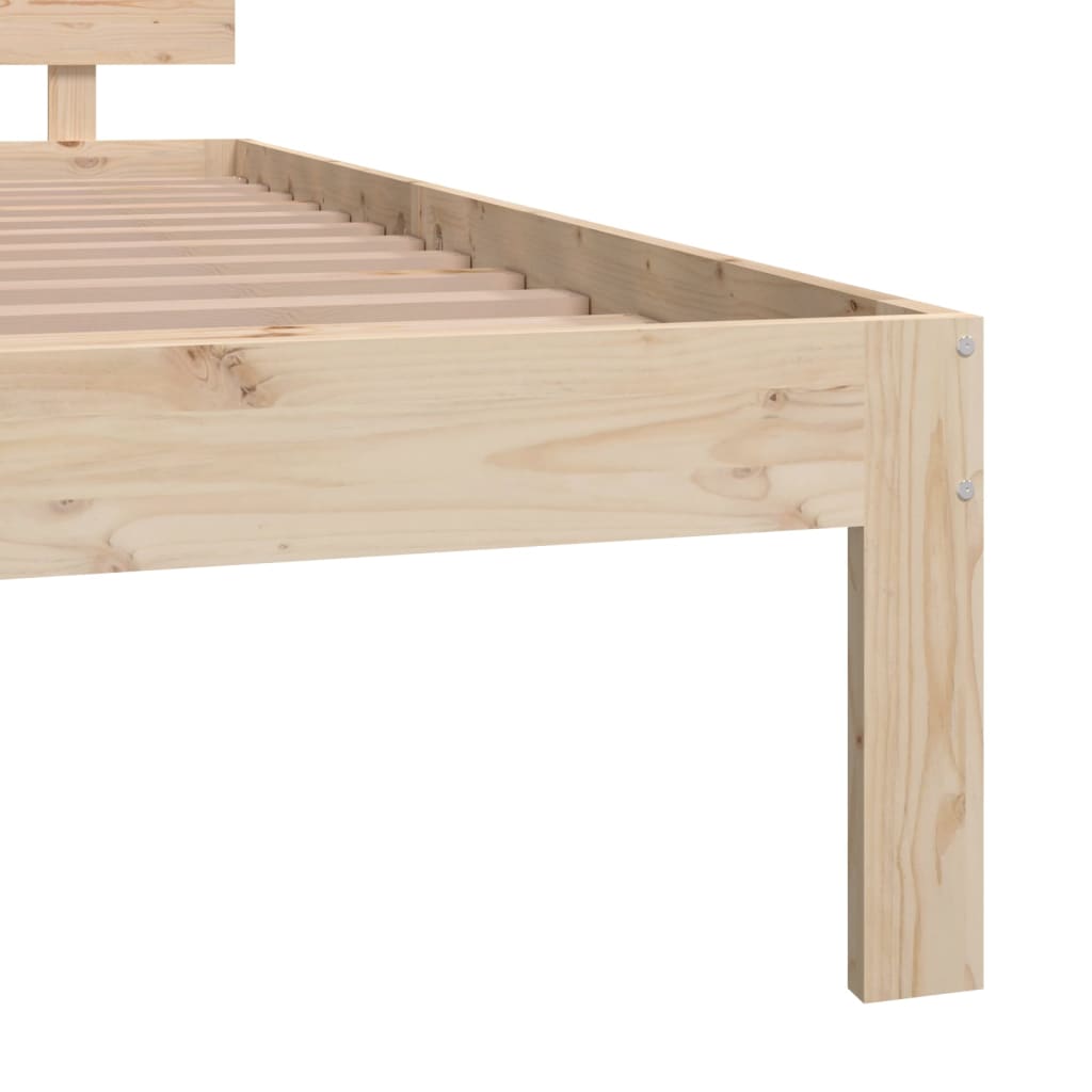 Solid Pine Wood Bed Frame 140x200cm - Mattress Not Included