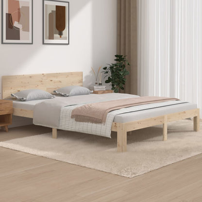 King Size 150x200cm Wooden Bed Frame - No Mattress Included