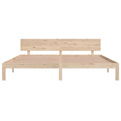 Solid Pine Bed Frame 200x200cm - Durable Wood Design