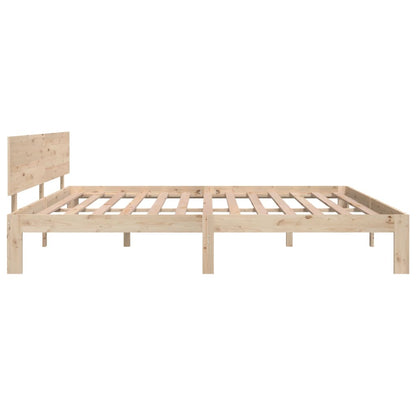 Solid Pine Bed Frame 200x200cm - Durable Wood Design