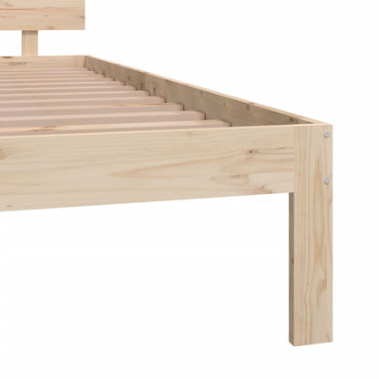 Solid Pine Bed Frame 200x200cm - Durable Wood Design