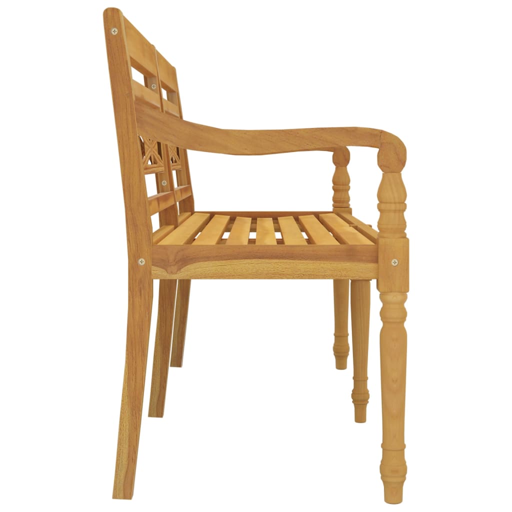 Solid Teak Wood Batavia Bench - 150 cm Classic Style