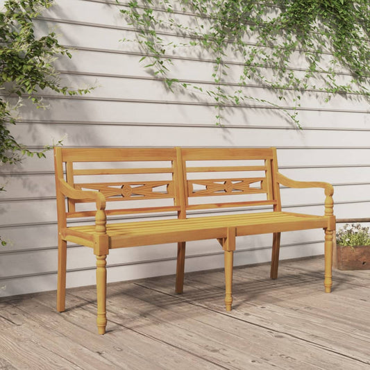 Solid Teak Wood Batavia Bench - 150 cm Classic Style