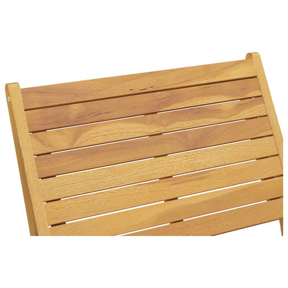 Teak Solid Wood Garden Chair with Footrest - Outdoor Comfort