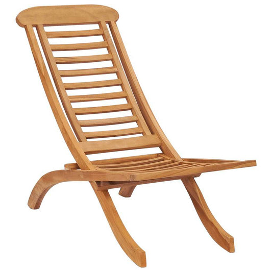 Solid Teak Folding Garden Chair 50x90x69 cm - Durable Outdoor Seating