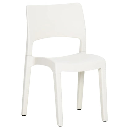 2-Piece White Polypropylene Garden Chairs - Stylish & Durable