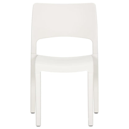 2-Piece White Polypropylene Garden Chairs - Stylish & Durable