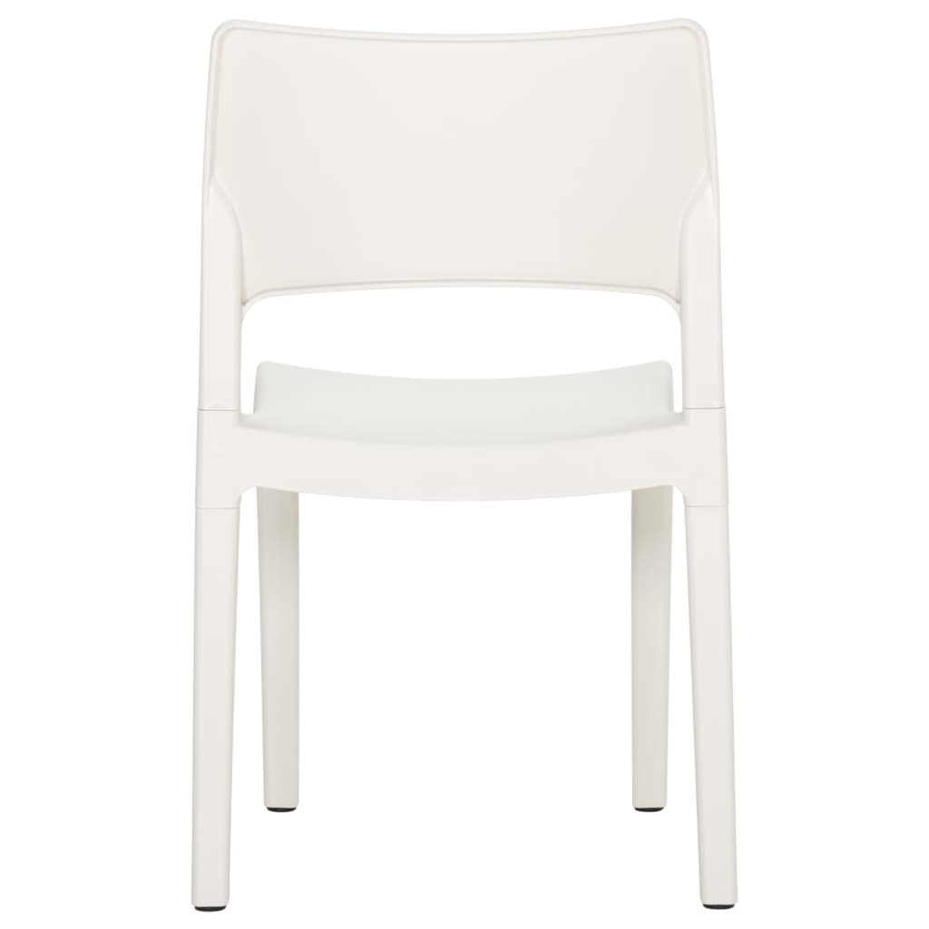 2-Piece White Polypropylene Garden Chairs - Stylish & Durable