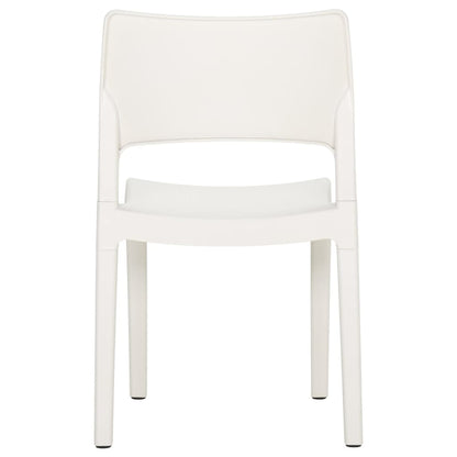 2-Piece White Polypropylene Garden Chairs - Stylish & Durable