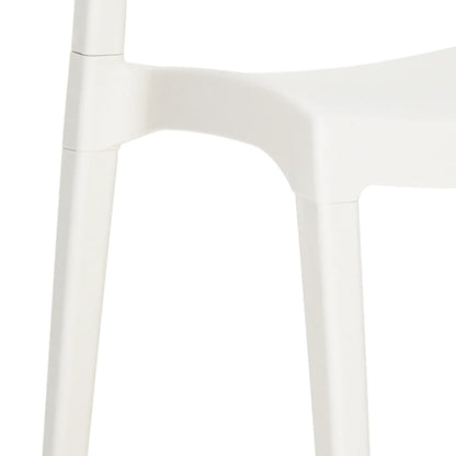 2-Piece White Polypropylene Garden Chairs - Stylish & Durable
