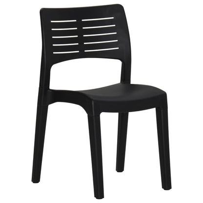 Anthracite Polypropylene Garden Chairs, Set of 2 - Durable & Stylish