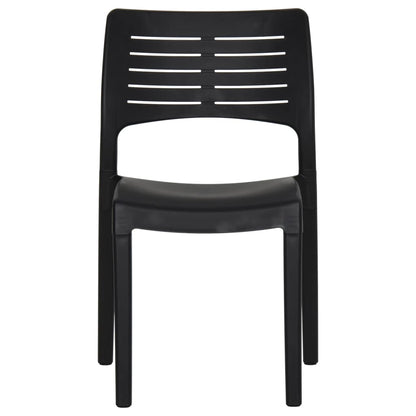 Anthracite Polypropylene Garden Chairs, Set of 2 - Durable & Stylish