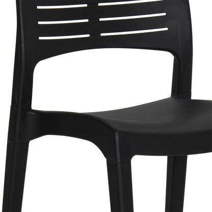 Anthracite Polypropylene Garden Chairs, Set of 2 - Durable & Stylish