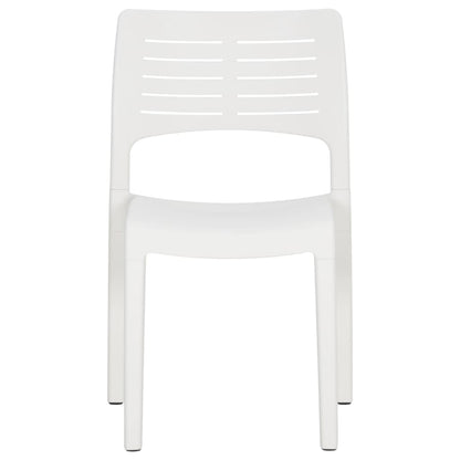 White Polypropylene Garden Chairs Set of 2 - Stylish & Durable