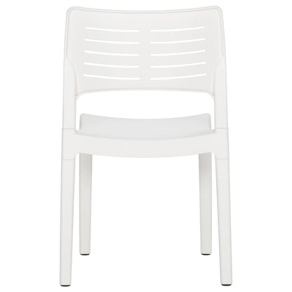 White Polypropylene Garden Chairs Set of 2 - Stylish & Durable