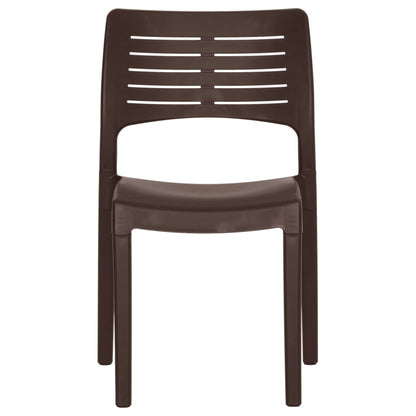 Mocha Polypropylene Garden Chairs Set - 2 pcs, Durable & Stylish